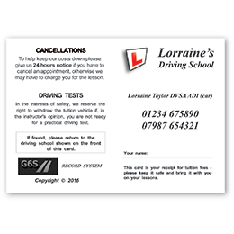 Personalized Pupil Appointment Cards Style A